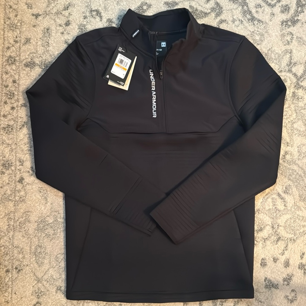 UA Golf Eva Daytona 3/4 Zip Pull Over Jackrt, Black, NWT, size Small